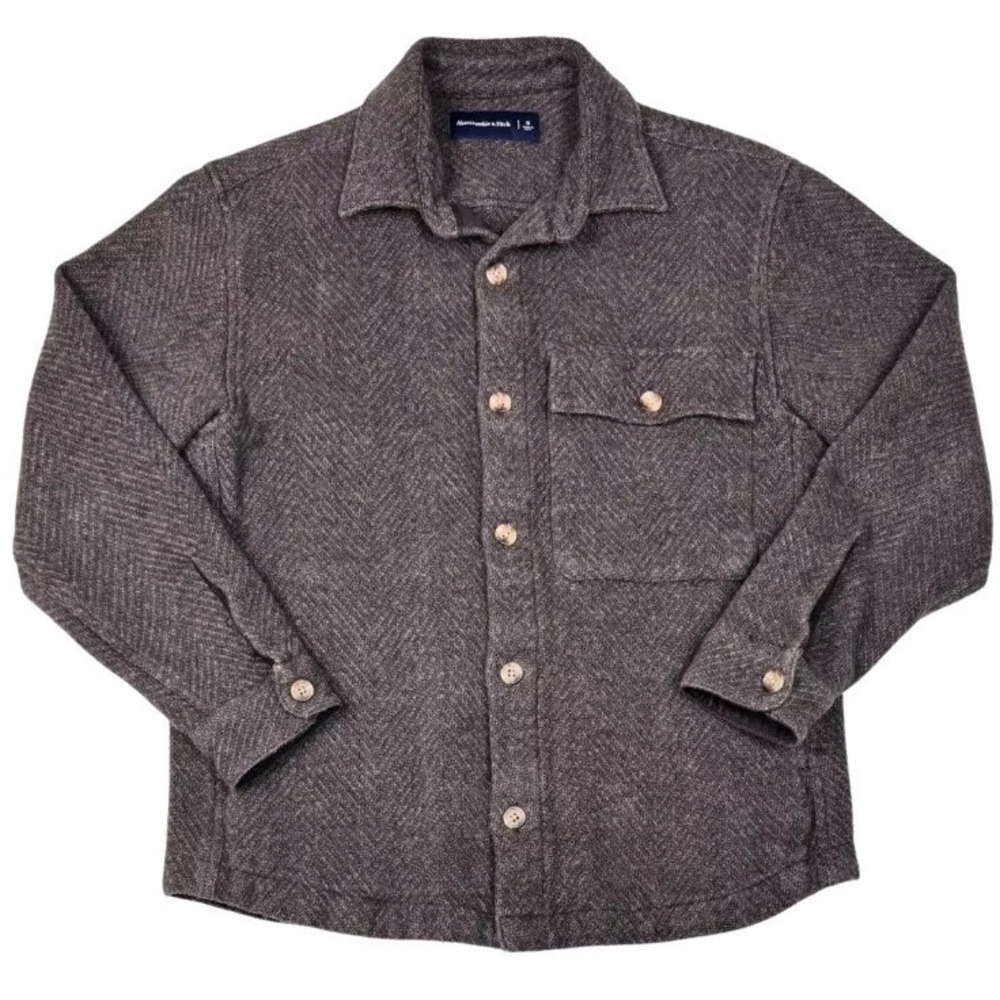 Abercrombie & Fitch Flannel Shirt Jacket Shacket Mens Button-Up Small Barn Ranch
